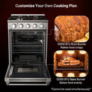 24 Inches Freestanding Natural Gas Range with 4 Burners Cooktop by LJGDeals