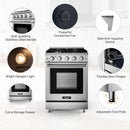 24 Inches Freestanding Natural Gas Range with 4 Burners Cooktop by LJGDeals