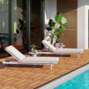 Acacia Wood Interlocking Deck Tiles - 12 Pieces, 24x12 Inch by LJGDeals