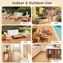 Acacia Wood Interlocking Deck Tiles 24x12 Inch - 24 Pack by DirectDeals
