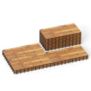 Acacia Wood Interlocking Deck Tiles 24x12 Inch - 36 Pack by DirectDeals
