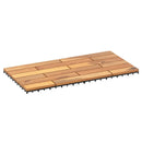 Acacia Wood Interlocking Deck Tiles 24x12 Inch - 48 Pack by DirectDeals