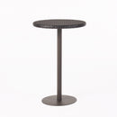 Outdoor Round Rattan Bar Table With Iron Frame - Multi Brown by HouseOfZazla