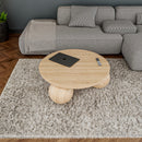 Solid Wood Oval Side Table