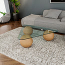 Triangle Side Table with Sphere Legs
