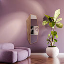 Wooden Frame Glass Mirror – White