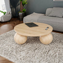 Solid Wood Oval Side Table