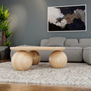 Solid Wood Oval Side Table