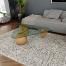 Triangle Glass Side Table