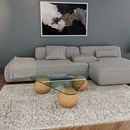 Triangle Side Table with Sphere Legs