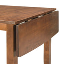 3-Piece Wood Drop Leaf Breakfast Nook Dining Table Set with 2 X-back Chairs for Small Places, Brown