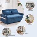 Pull Out Sleep Sofa Bed Loveseats Sofa Couch With Adjsutable Backrest, Storage Pockets, 2 Soft Pillows, USB Ports For Living Room, Bedroom, Apartment, Office by HouseOfZazla