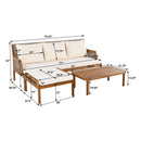 3 Piece Acacia Wood Patio Furniture Set with Coffee Table by HouseOfZazla