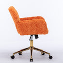 Office Chair, Artificial Rabbit Hair Home Office Chair With Metal Base, Adjustable Desk Chair Swivel Office Chair, Vanity Chair by Unique Piece Furniture