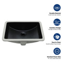 Modern Ceramic Undermount Bathroom Sink With Overflow, High Quality by HouseOfZazla
