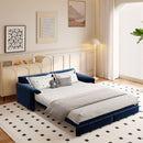 Queen Pull Out Sofa Bed, 3 In 1 Convertible Sleeper Sofa With Side Storage by HouseOfZazla