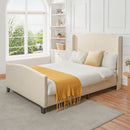 Platform Bed Frame With Tall Headboard And High Footboard by HouseOfZazla
