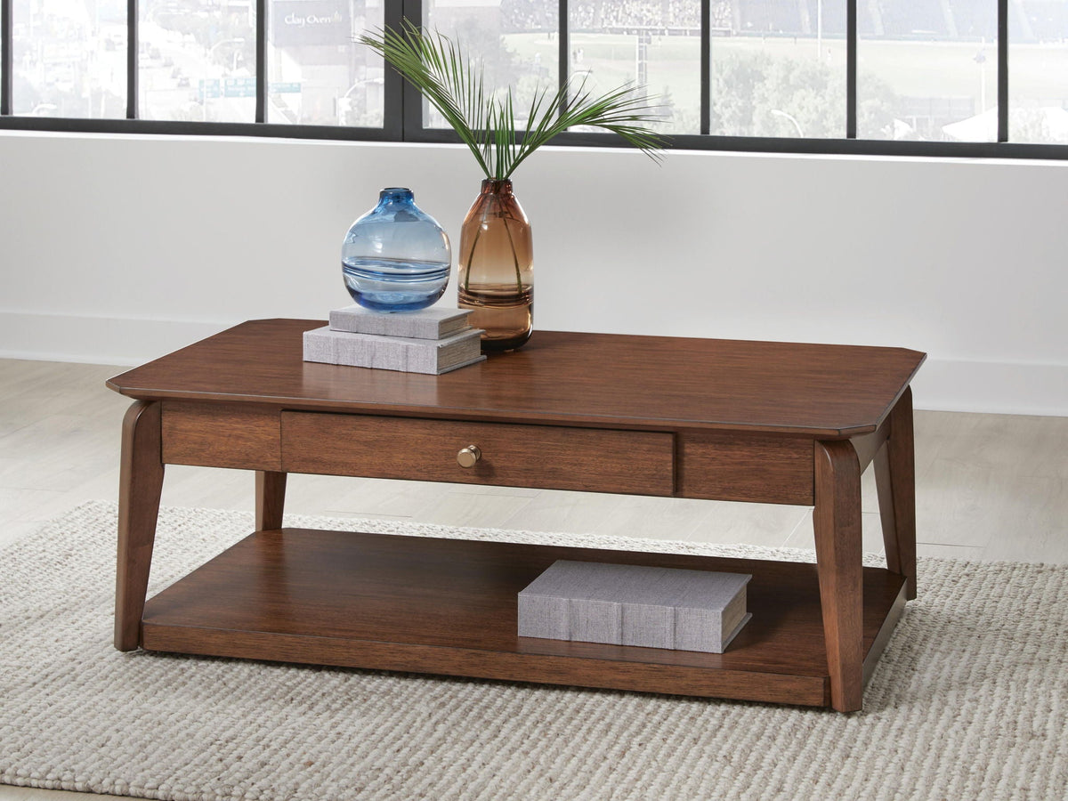Trenmour - Rectangular Cocktail Table - Medium Brown, photo 3 of 7