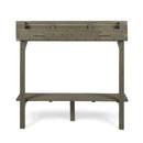 3-Piece Balcony Bar Set with Bottom Shelf Table and 2 Stools, Grey Finish by Montret