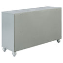 Arabesque - 4 Piece Queen Bedroom Set With LED Headboard - Silver by HouseOfZazla
