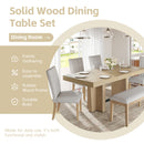 TOPMAX Farmhouse Extendable Wood Dining Table Set for 6 by HouseOfZazla