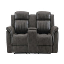 Steban - Console Reclining Loveseat - Gray