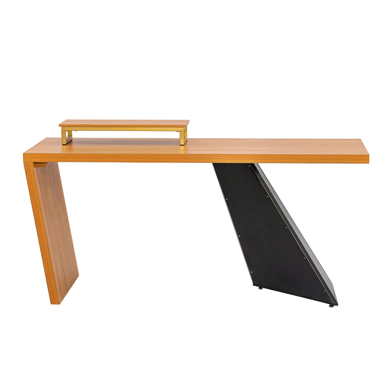 Walker Edison | Modern Wooden 63" Writing Desk with Monitor Stand