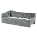 Full Size Curved Round Edge Padded Backrest Daybed by HouseOfZazla