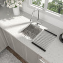 13" Undermount Kitchen Sink 16 Gauge Single Bowl - Brushed Nickel by HouseOfZazla