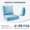 Waterproof Outdoor Cushion Set - 6" Thick