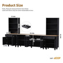 Farmhouse TV Stand With Solid Wood Gourd Shaped Legs For TVs Up To 70"