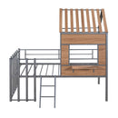Loft Bed With Roof, Window, Guardrail, Ladder by Unique Piece Furniture