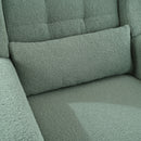 Modern Accent Chair, Teddy Fabric Living Room Chairs Comfy Reading Chair, Mid Century Accent Chair, Lounge Arm Chairs Armchair For Living Room Bedroom - Light Green by HouseOfZazla