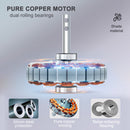 21.7 inch Ceiling Fan Light - Windmill-shaped Flush Mount Ceiling Fan with Light with Remote Control and Timer,Black