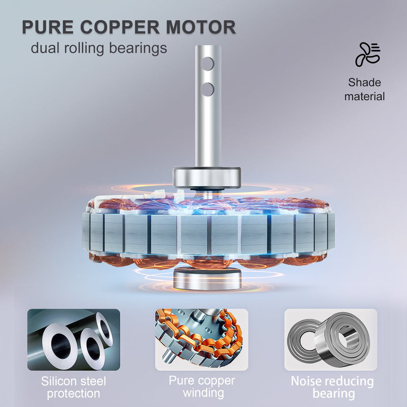 21.7 inch Ceiling Fan Light - Windmill-shaped Flush Mount Ceiling Fan with Light with Remote Control and Timer,Black