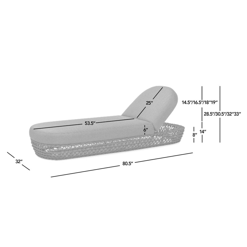 Willow - Sunbrella Upholstered Patio Lounger, photo 3 of 10