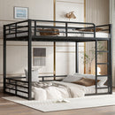 Metal Bunk Bed, Full XL Over Full XL Frame