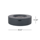Modern Lightweight Concrete Outdoor Circular Fire Pit 50,000 BTU by HouseOfZazla