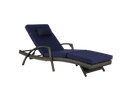 Outdoor Wicker Long Reclining Chair Set of 2 with Cushions, Wicker Reclining Lounge Chair Lawn Sunbathing Chairs Recliner up to 150° Beach Poolside Garden