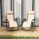 Zero Gravity Folding Lounge Chair with Headrest & Removable Tray by HouseOfZazla
