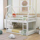 Low Bunk Bed With House Shaped Frame And Ladder by Unique Piece Furniture