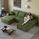107" Cloud Sectional Sofa with Ottoman
