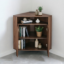 Modern Narrow Wooden Corner Storage Cabinet
