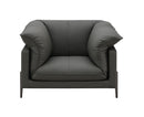 Tadi - Top Grain Leather Chair - Black by HouseOfZazla