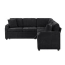 Modern L Shaped Sectional Sofa Bed With Hidden Storage Upholstery by HouseOfZazla