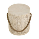 Outdoor Wood Grain Rustic MGO Side Table with Realistic Wood Vibe