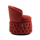 360 Degree Swivel Cuddle Barrel Accent Sofa Chairs, Round Armchairs with Wide Upholstered, Fluffy Velvet Fabric Chair for Living Room, Bedroom, Office, Waiting Rooms