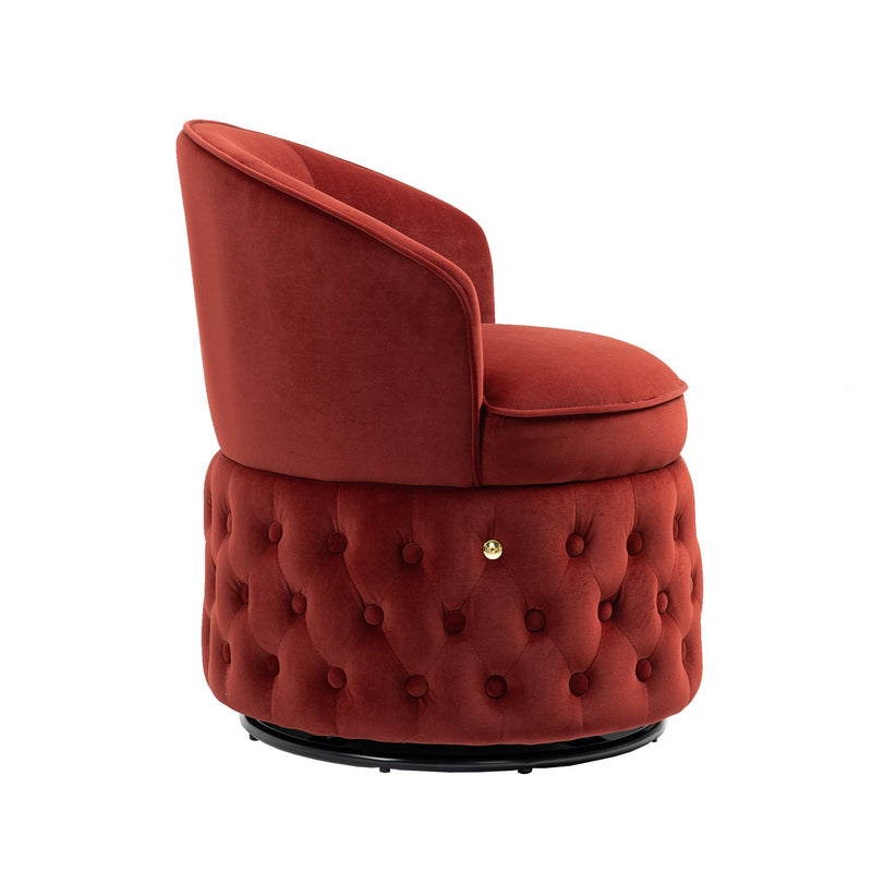 360 Degree Swivel Cuddle Barrel Accent Sofa Chairs, Round Armchairs with Wide Upholstered, Fluffy Velvet Fabric Chair for Living Room, Bedroom, Office, Waiting Rooms
