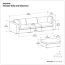 Jasmine - Handcrafted Sofa And Ottoman by HouseOfZazla