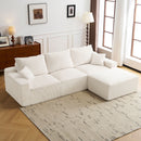 L Shaped Sectional Sofa, Full Compression 3 Seater Cloud Couch With Chaise by HouseOfZazla